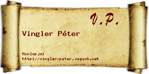 Vingler Péter névjegykártya